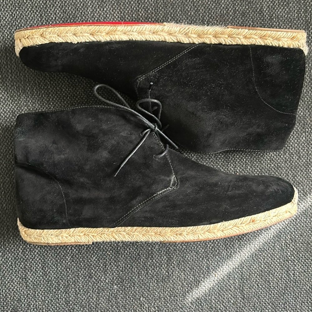 Christian Louboutin Black Suede Men's Shoes